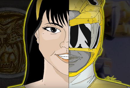  What is the morphing call Trini says when she morphs into the Yellow Mighty Morphin Ranger.