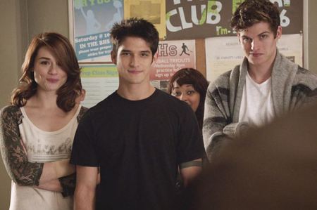  Who are Scott, Allison, and Isaac looking at in this scene.