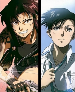  What is the first thing Revy (left) says to Rock (right)? (English Dub)