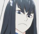 Who is the female main character that throw a challenge to Satsuki Kiryuin?