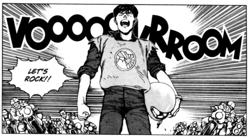 Akira- What is the name/nickname of the biker in the middle of the panel?