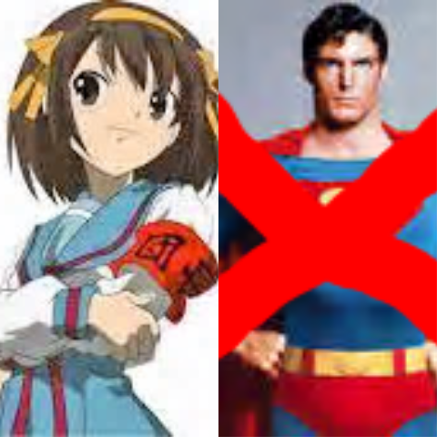  Which character can Haruhi Suzumiya kill? Character is not related to this Anime. And I hate him.