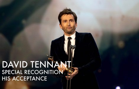 Who did David dedicate his NTA award to?