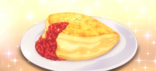  thực phẩm in anime: Souffle omelette in?
