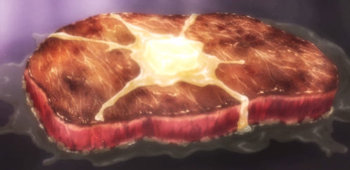 Food in anime: Steak in?