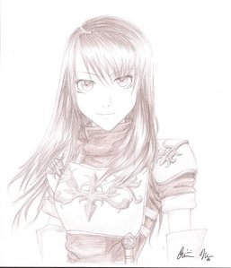 this is shiida from fire emblem 
the drawing missing colours what colour is shiida hair?
