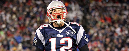  On NFL Network's haut, retour au début 10 New England Patriots, what number is Tom Brady?