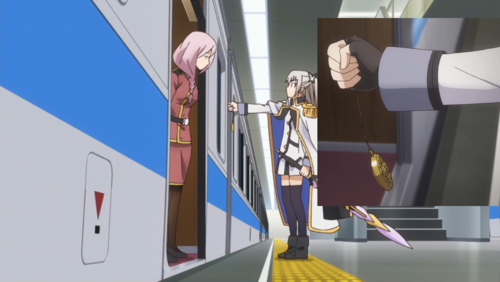 In episode 6 of Qualidea Code, Maihime gave Airi a pocket watch, does she get it back?