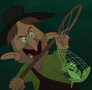  ★ The ubunifu of the frog catcher featured here was inspired kwa the likes of another detestable character from which live-action film? 🐸 🎣 🐊 🔦 ★