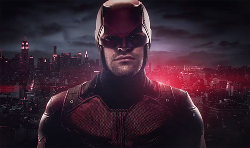  When did Daredevil appear in his red suit ?