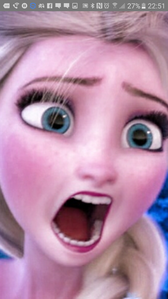  What is elsa saying in this picha
