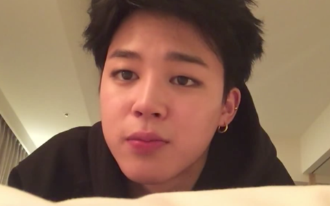  In a moment of vulnerability during a log, what did Jimin reveal about himself?