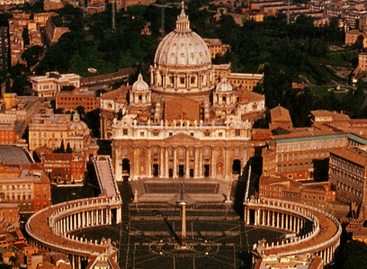  What saint is this main church of the entire Catholic world,located in Vatican City,actually dedicated to?