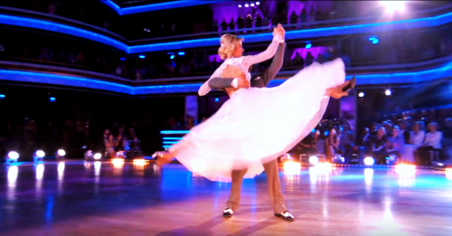  What score did Lindsey and Mark earn for their Quickstep?