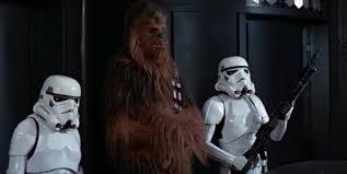 What was the cell block number Chewie was "transfered" to in Episode IV : A New Hope?