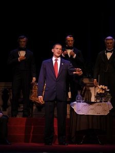 Wax statue of Barack Obama is currently located in The Hall Of Presidents Disneyworld in Orlando, Florida