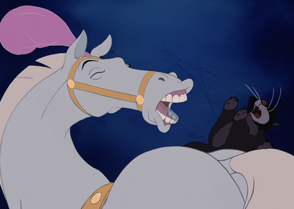  Which animal did Cinderella's Fairy Godmother transform into this royal-looking horse?