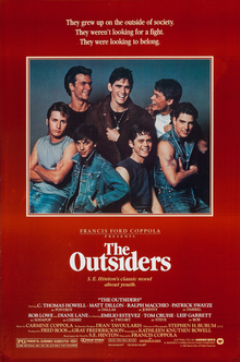  The 1983 film, The Outsiders, was based on a book oleh S.E. Hinton