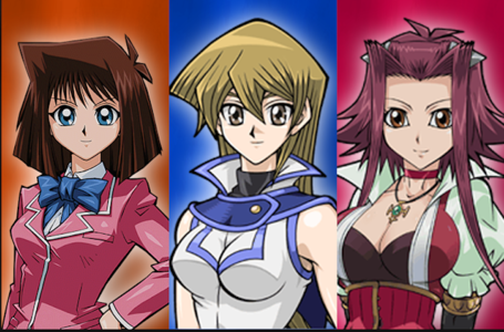Which Yu-Gi-Oh! series have Téa, Alexis, and Akiza respectively and originally introduce?