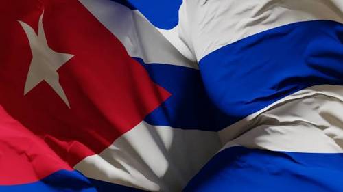 What does the star in the red triangle symbolize on the Cuban flag?
