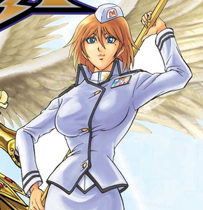 In the GX manga, who's this female transfer student and when's her birthday?