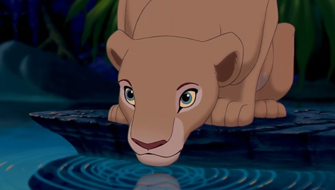  What color is Nala's eyes as a young adult