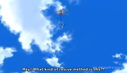  Who is rescueing who in this scene?