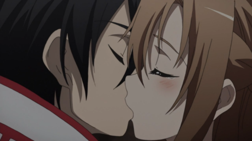  in what episode does asuna and kirito চুম্বন