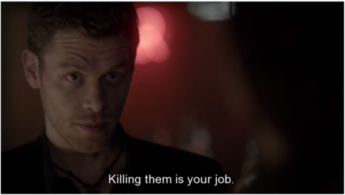 Klaus said that to whom??