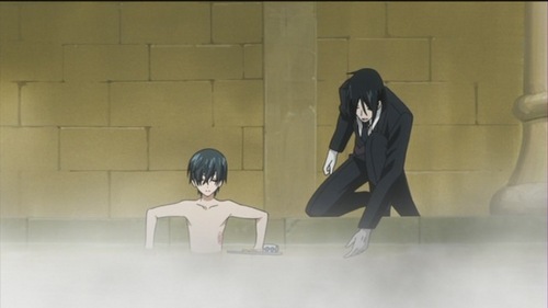 What is Sebastian passing to Ciel?