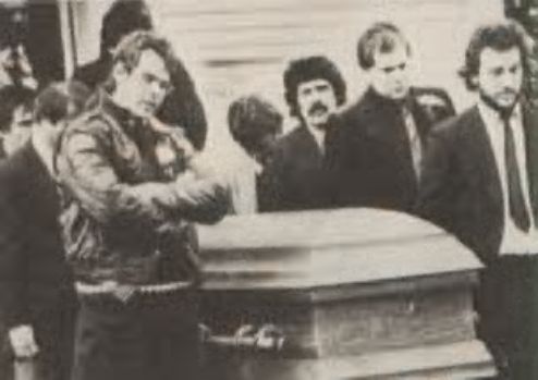  This is the 1982 funeral of actor/comedian John Belushi
