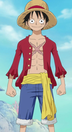 From whom does Luffy get his famous straw hat?
