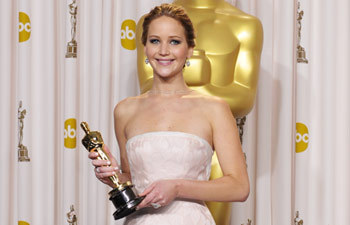  Which movie Jennifer Lawrence win the Academy Award for Best Actress ?