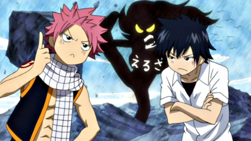 Who is Natsu and Gray talking about?