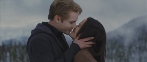  After Volturi left Carlisle and Esme was the 1st couple who kissed each other.