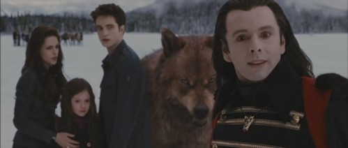 Who is Aro looking at?