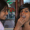 this is me feeding my younger sister cake thats when her birthday so yeah HAPPY BIRTHDAY!!!!! tamilnna photo