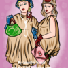 The Paris Gown... OooLalala! Lucy and Ethel dress Up. artinthegarage photo