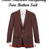Mens Maroon Burgundy Two Button Suit mensusaclothing photo