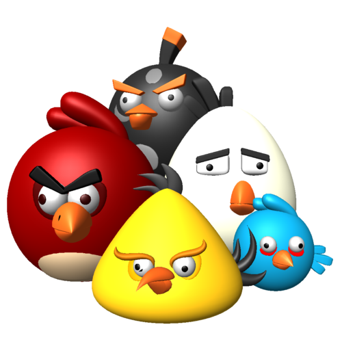  3D angry birds