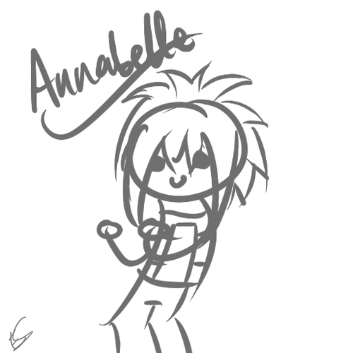  Evan's drawings- Annabelle.