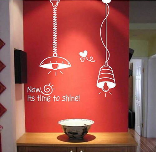 It is Time to Shine with light Wall Sticker