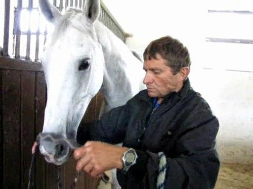  Josef Vana and white horse 2009