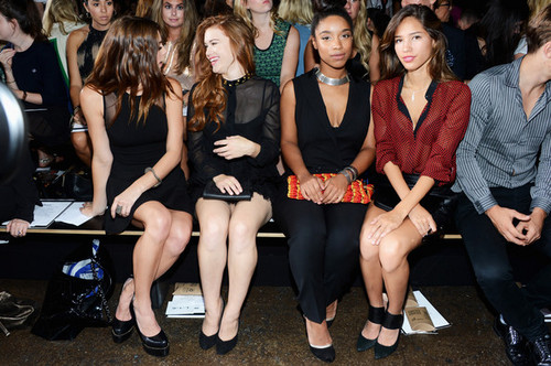 Ashley at the DKNY show for New York Fashion Week
