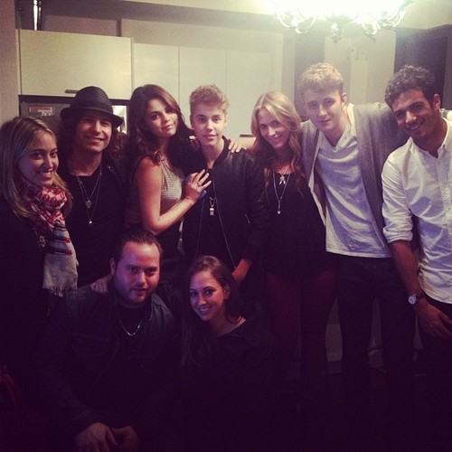 Justin and Selena yesterday in Toronto.