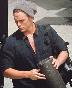  Sam Claflin on the Catching feuer set, September 14th