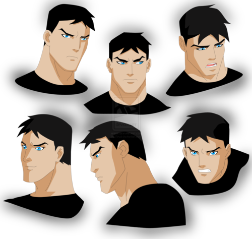  Superboy/Conner's facial expressions
