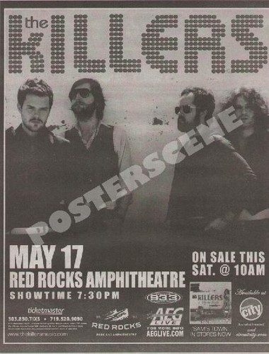 The Killers calesse, concerto poster