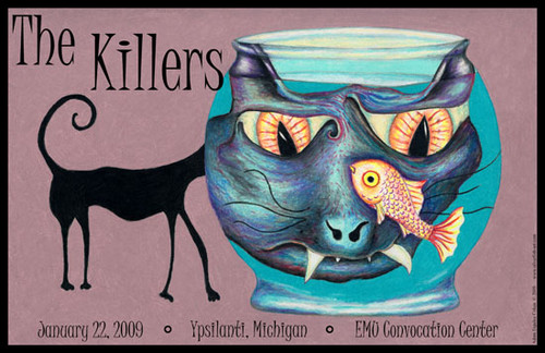  The Killers cabriolet, gig poster