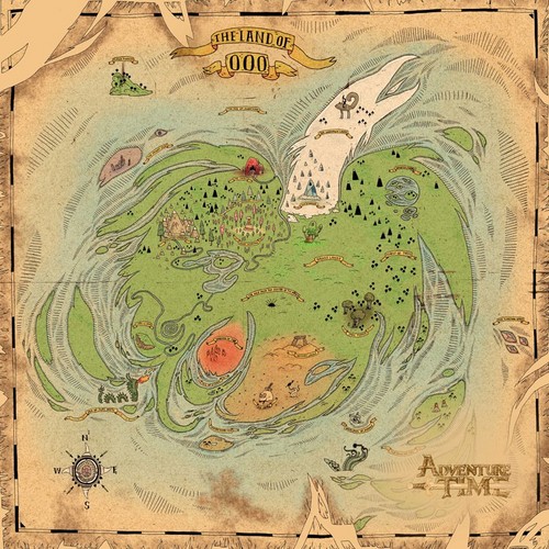  a map of the land of Ooo